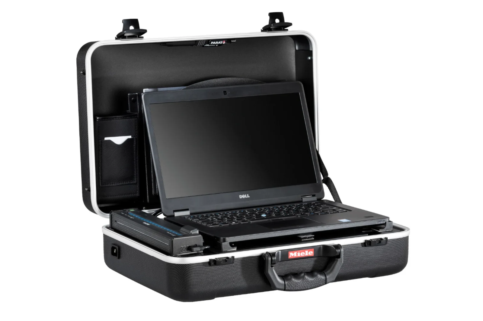 Product image frontal service case from PARAT with laptop interior